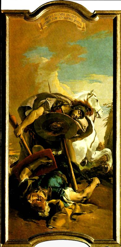 Giovanni Battista Tiepolo konsul lucius brutus dod och hannibal igenkannande hasdrubals huvud oil painting picture